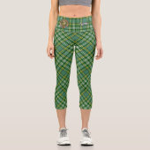 Leggings Capri Cimier de lion Clan Currie sur Tartan (Recto)