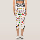 Leggings Capri Cinquante graphismes avec Milkshakes, Hot dogs Ret (Verso)