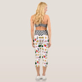 Leggings Capri Cinquante graphismes avec Milkshakes, Hot dogs Ret (Verso)