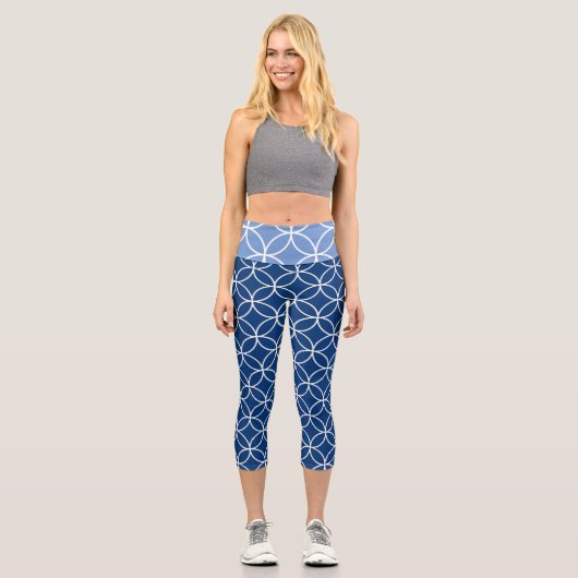 Leggings Capri Círculos entrelazados (Recto)