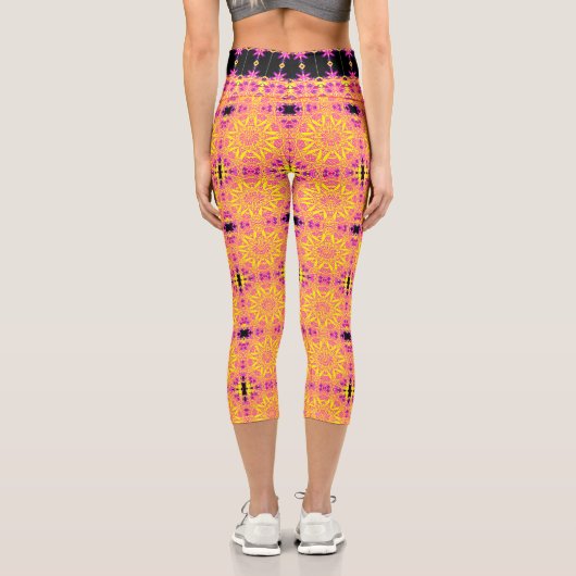 Leggings Capri Cirque jaune (Verso)