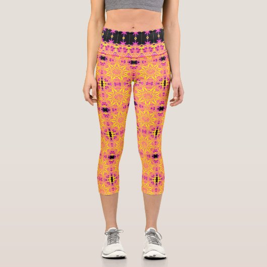 Leggings Capri Cirque jaune (Recto)