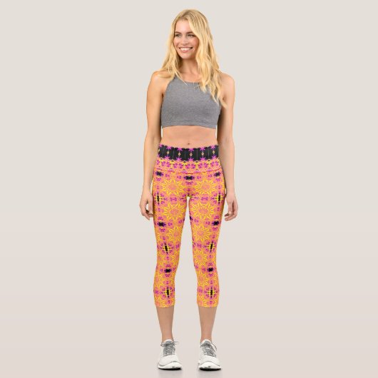 Leggings Capri Cirque jaune (Recto)