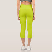 Leggings Capri Citron amer (couleur solide) (Verso)