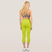 Leggings Capri Citron amer (couleur solide) (Verso)
