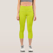 Leggings Capri Citron amer (couleur solide) (Recto)