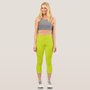 Leggings Capri Citron amer (couleur solide)
