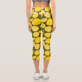 Leggings Capri Citron Jaune Moderne Amusant mignon (Verso)