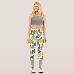 Leggings Capri Citron Tropical : Vintage clair sans joint