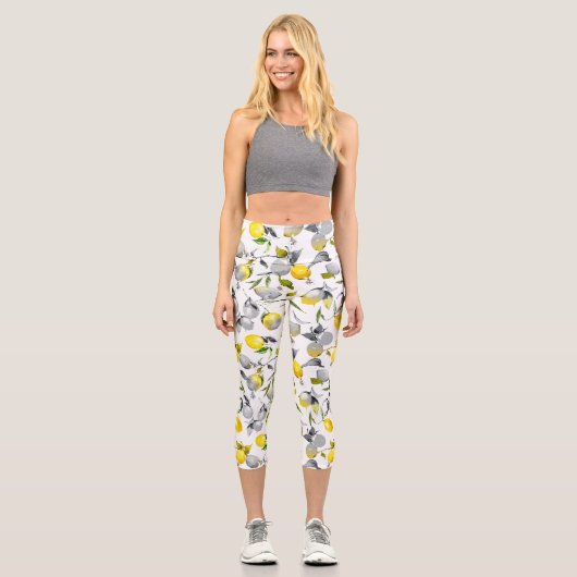 Leggings Capri citrons aquarelle 14 (Recto)