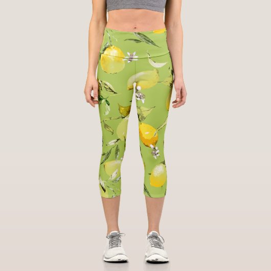 Leggings Capri citrons aquarelle 23 (Recto)