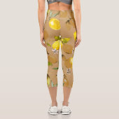Leggings Capri citrons d'aquarelle 33 (Verso)