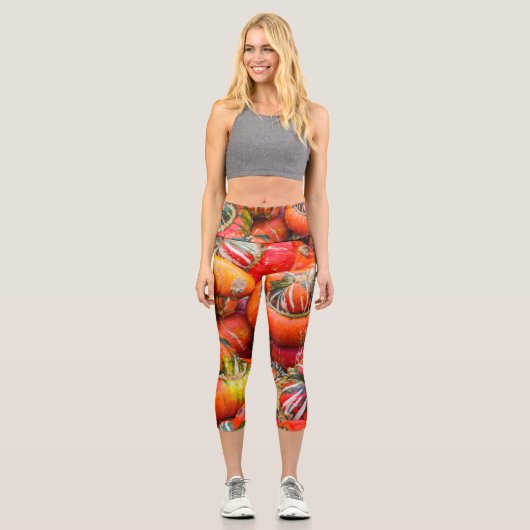 Leggings Capri Citrouille coloré (Recto)
