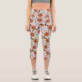 Leggings Capri Citrouille éffrayant Motif Halloween (Recto)