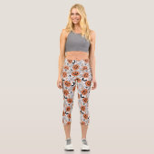 Leggings Capri Citrouille éffrayant Motif Halloween (Recto)