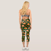 Leggings Capri citrouille épice café vert foncé (Verso)