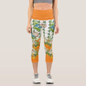 Leggings Capri Citrouille Patch Festival Automne Couleur Foliage (Recto)