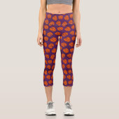 Leggings Capri Citrouilles d'Halloween sur Motif Arrière - plan v (Recto)