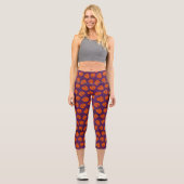 Leggings Capri Citrouilles d'Halloween sur Motif Arrière - plan v (Recto)
