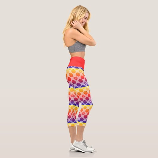 Leggings Capri Citrus Rainbow PopArt (Droite)