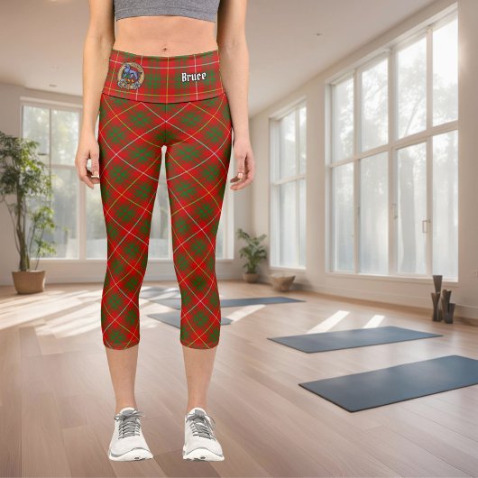 Leggings Capri Clan Bruce Crest sur Tartan