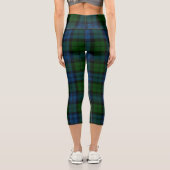 Leggings Capri Clan Campbell Tartan Scottish Plaid (Verso)