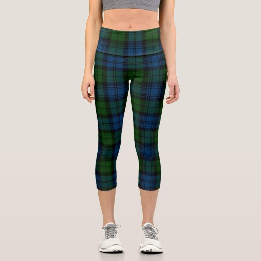 Leggings Capri Clan Campbell Tartan Scottish Plaid (Recto)