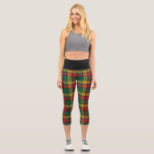 Leggings Capri Clan classique Buchanan Tartan Plaid (Recto)