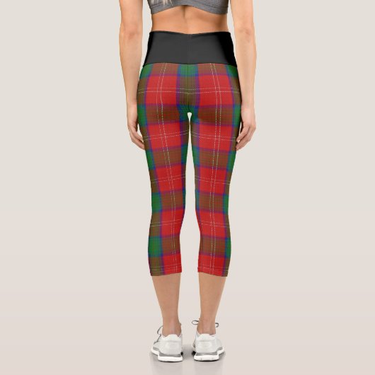 Leggings Capri Clan Classique Chisholm Tartan Plaid (Verso)