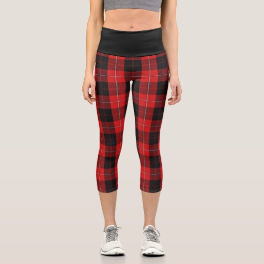 Leggings Capri Clan classique Cunningham Tartan Plaid (Recto)
