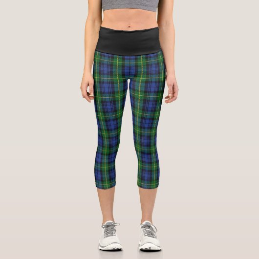 Leggings Capri Clan classique Gordon Tartan Plaid (Recto)