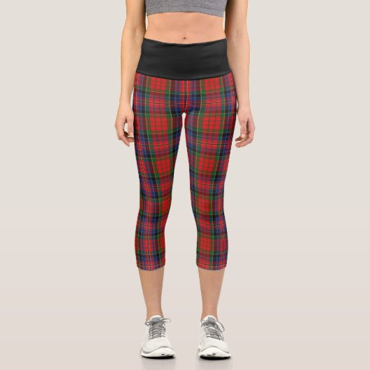 Leggings Capri Clan classique MacPherson Red Tartan Plaid (Recto)
