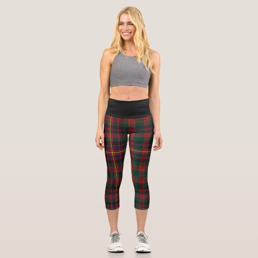Leggings Capri Clan Cochrane Tartan Plaid (Recto)