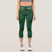Leggings Capri Clan Davidson Crest sur Tartan (Recto)