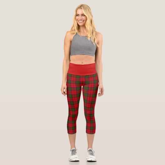 Leggings Capri Clan Grant Tartan Plaid (Recto)