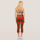 Leggings Capri Clan Kerr Crest sur Tartan (Verso)