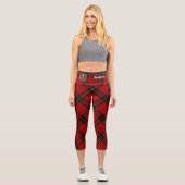Leggings Capri Clan MacQueen Crest sur Tartan (Recto)