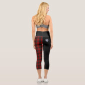 Leggings Capri Clan Wallace Crest & Tartan / Noir (Verso)