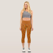 Leggings Capri Classic Autumn/fall leaves patterned  (Recto)