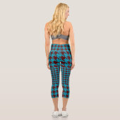 Leggings Capri Classique moderne Tatan Plaid Bleu & Brown (Verso)