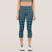 Leggings Capri Classique moderne Tatan Plaid Bleu & Brown (Recto)