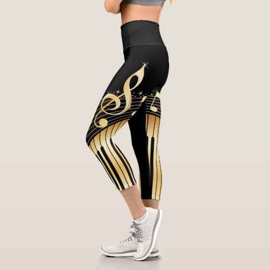 Leggings Capri Clavier or (Gauche)