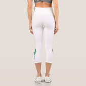 Leggings Capri Clé de musique arc-en-ciel (Verso)