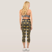 Leggings Capri Clé Méandre Classique Méduse Dorée (Verso)