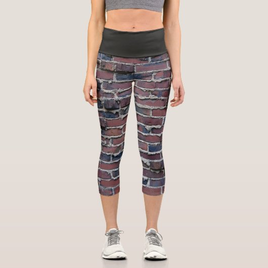 Leggings Capri Clinker Brick haut taille Capris (Recto)