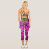 Leggings Capri Closeup de chardon de lait (Verso)
