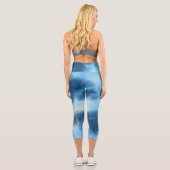Leggings Capri Cloud bleu Abstrait (Verso)