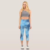 Leggings Capri Cloud bleu Abstrait (Recto)