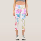 Leggings Capri Cloud de mot communautaire LGBTQ+ SlipperyJoe (Recto)