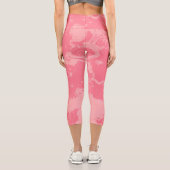 Leggings Capri Cloud marbré rose abstrait (Verso)